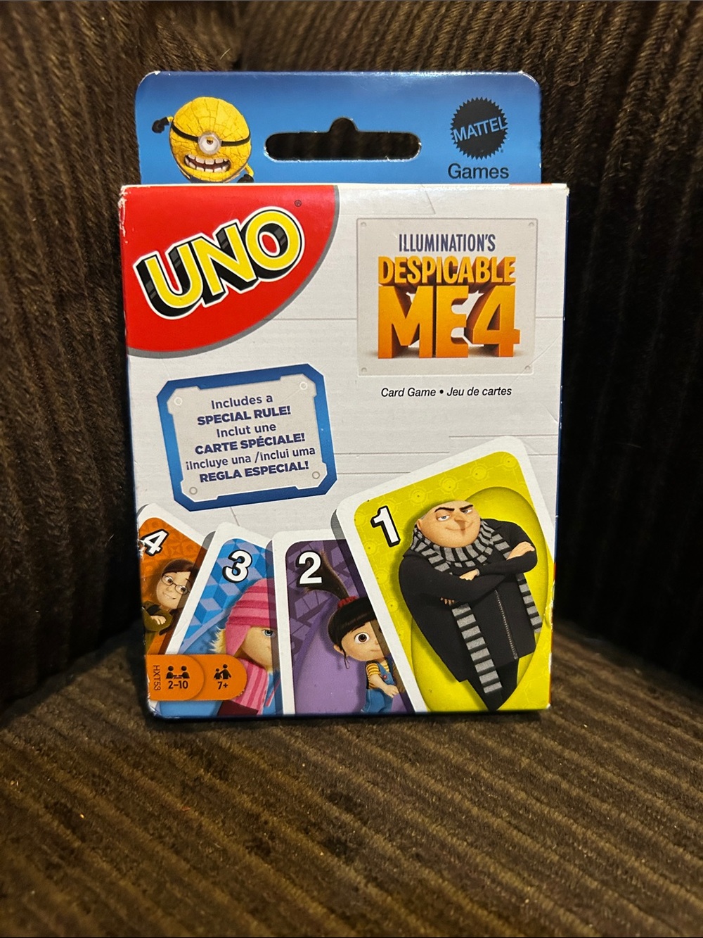 UNO Despicable Me 4 Special Edition Card Game - Yellow/Red/Blue brand new!